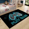 Purple Carpet For Boys' Bedroom with 3D Gamerpad Pattern - Non-Slip Polyester Sofa Floor Doormat With T-Shirt, Hoodie, Sweatshirt Fun game room rugs