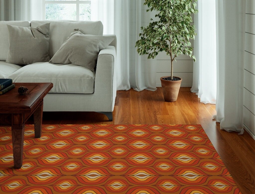 Purple Checkered Soft Non-Slip Floor Mat Rug for College Dorm with Retro Aesthetic
