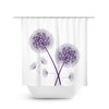 Purple Dandelion Shower Curtain, Farmhouse Bathroom Decor, Flower Bath Curtain with Quotes