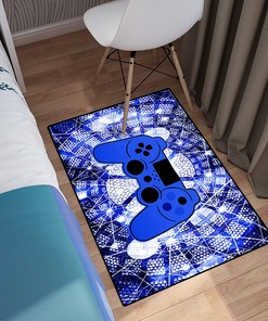 Purple Gamepad Living Room Mat Bedroom Controller Player Gaming Boys with Modern Gamer Carpet Area Rugs