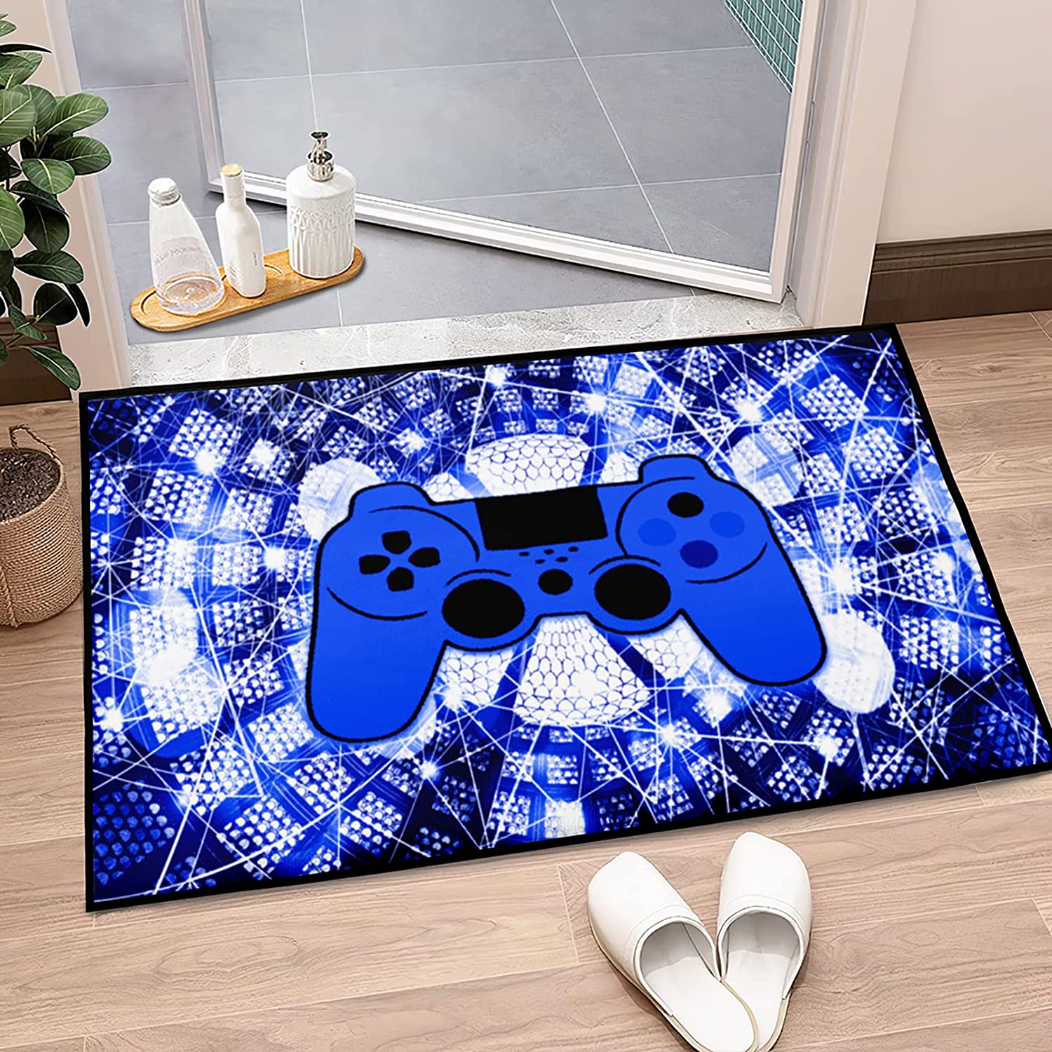 Purple Gamepad Living Room Mat Bedroom Controller Player Gaming Boys with Modern Gamer Carpet Area Rugs - Image 2