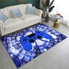 Purple Gamepad Living Room Mat - Unique Gamer Carpet Area Rug for Bedroom