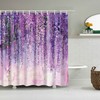 Purple Hanging Floral Shower Curtain | Beautiful Design Fabric Bathroom Curtain Home Bathroom Decor | Housewarming Gift
