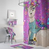Purple Llama Shower Curtain with Southwestern Bath Accessories