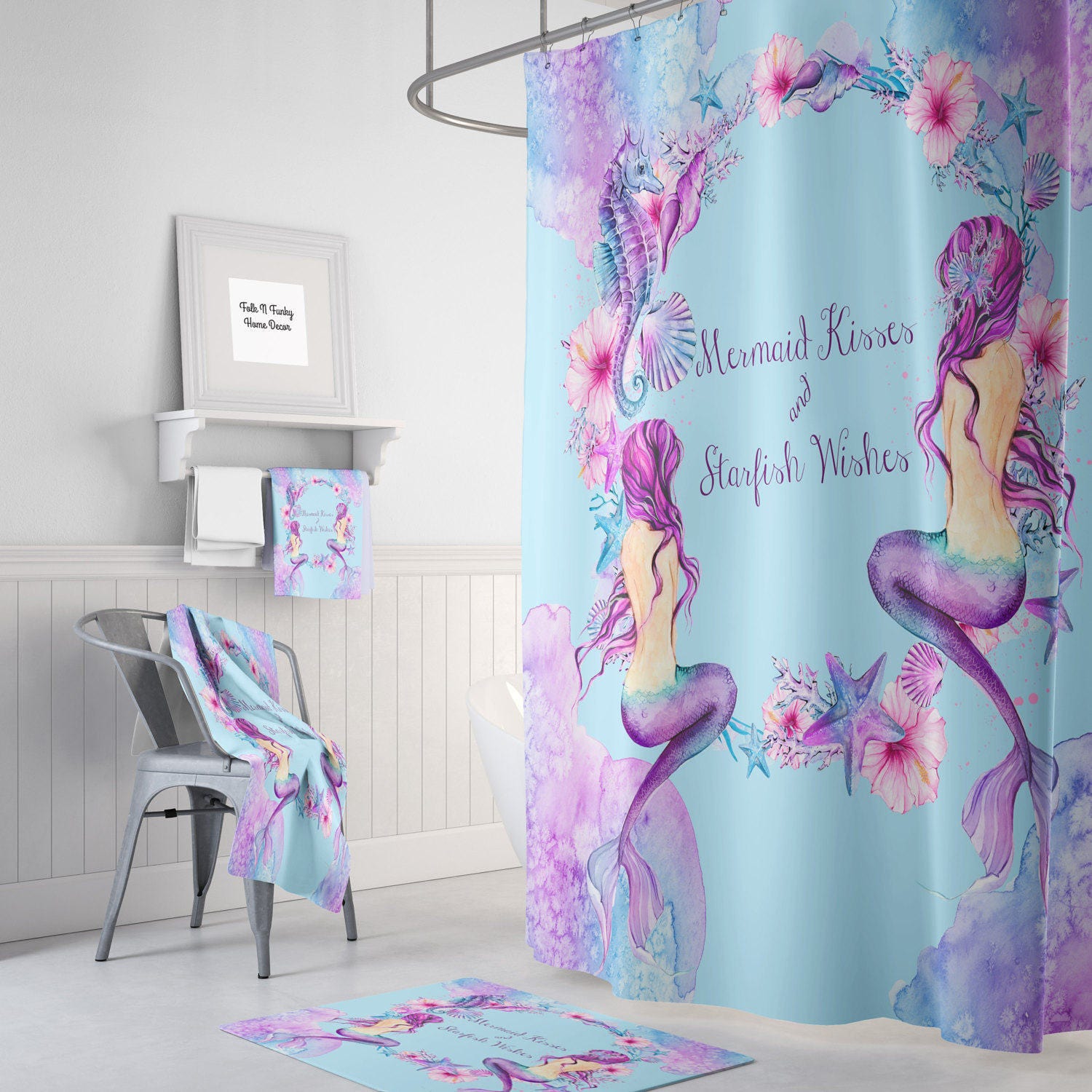 Purple Mermaid Shower Curtain, A Royal Addition to Your Bathroom