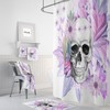 Purple Skull Boho Shower Curtain with Bold Design options and Unique Bathroom Decor