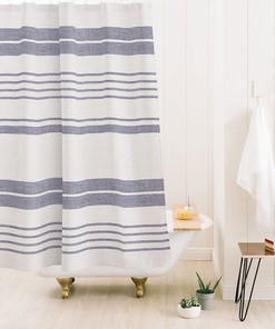 Purple Stripe Farmhouse Shower Curtain for a Perfect Bath Curtain