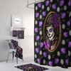 Purple Sugar Skull Shower Curtain Set with Day of the Dead Bath Items