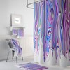 Purple Swirl Boho Shower Curtain, Unique Bath Print, Modern Bathroom Accessories, Eclectic Home Decor Gift