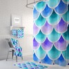 Purple and Teal Mermaid Scale Shower Curtain, Bring a Splash of Color to Your Bathroom