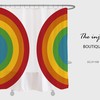Rainbow Colored Shower Curtain for Bathtub - Waterproof and Washable with Custom Sizes