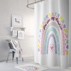 Rainbow Hearts Shower Curtain, Optional Bath Accessories, Inspirational Bathroom Decor
