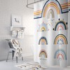 Rainbow Mid Century Modern Shower Curtain - Build Your Own Bath Set with Towels and Mat