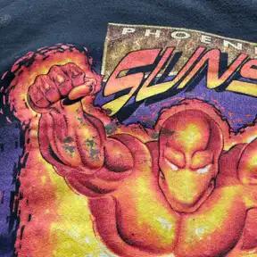 Rare Vintage 90S Phoenix Suns Super Hero Sweatshirt Pullover Hoodie Reprinted Gift For Bna Fans - Image 2