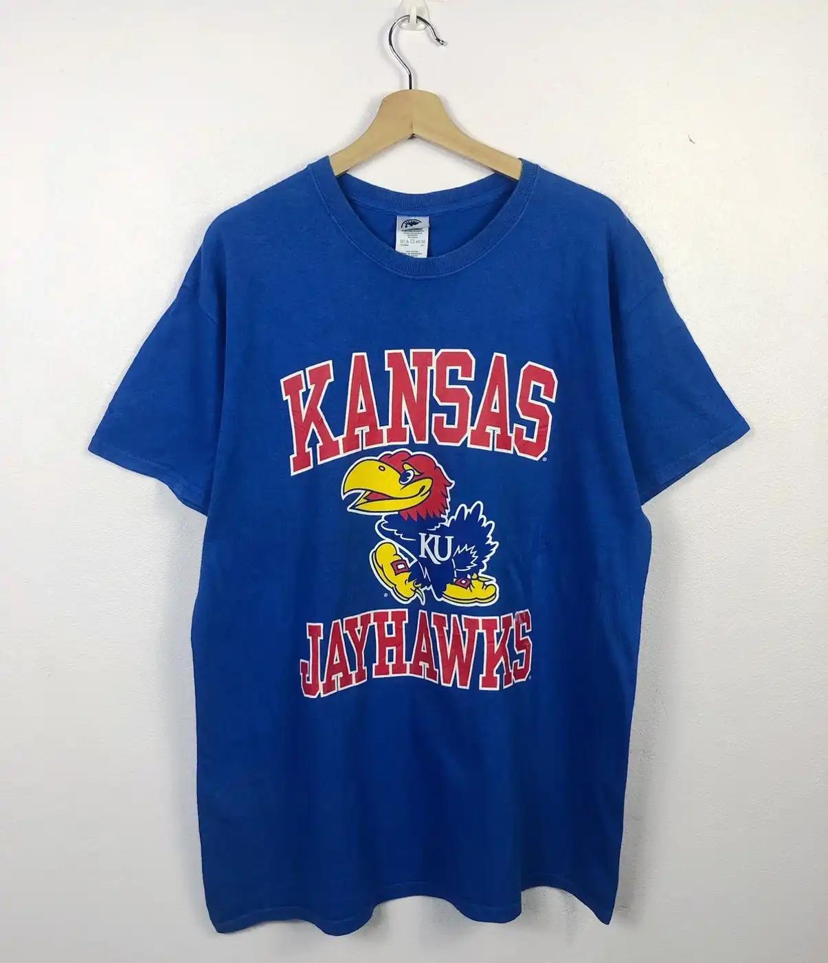 Rare Vintage Style Ku Kansas Jayhawks Sweatshirt Hoodie Football Game Day T-Shirt Lover