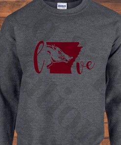 Razorback Sweatshirt Hoodie Shirt, Love With State, Custom Fan Gift