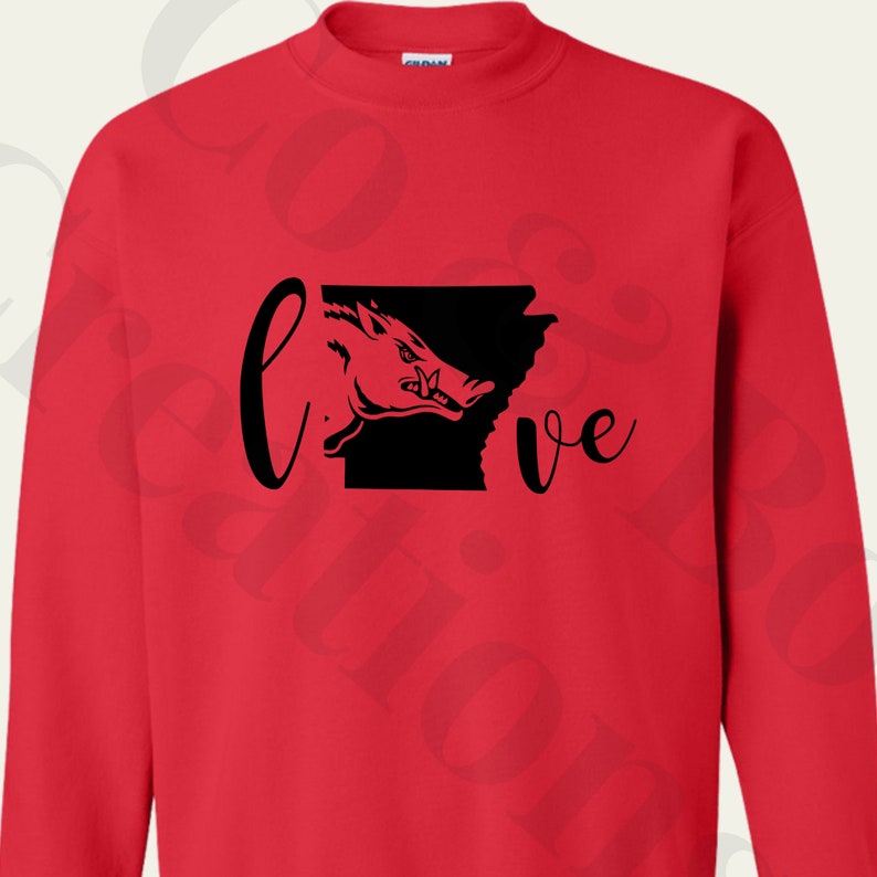 Razorback Sweatshirt Hoodie Shirt, Love With State, Custom Fan Gift - Image 2