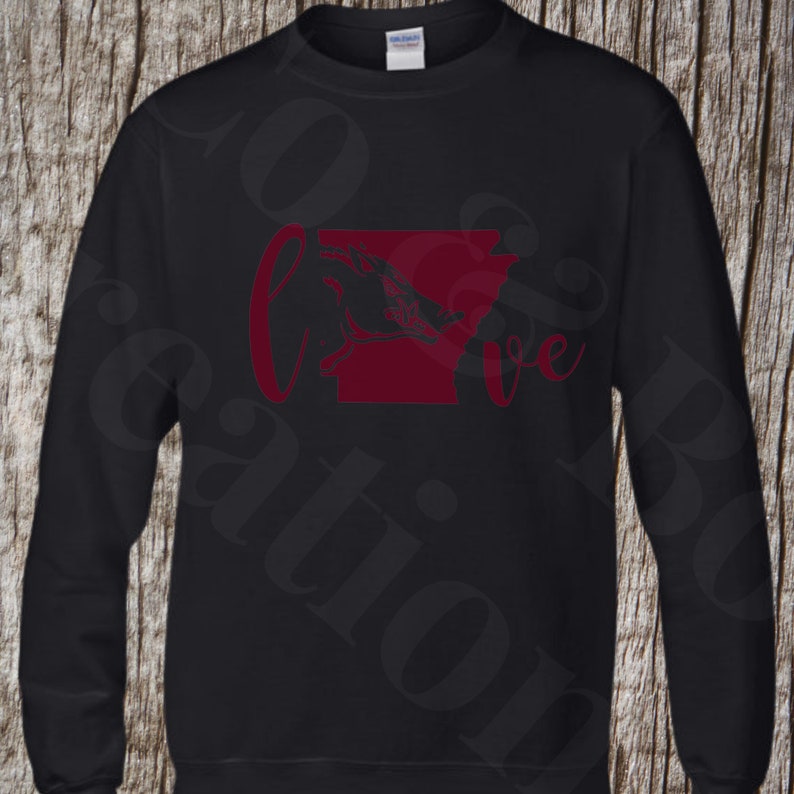 Razorback Sweatshirt Hoodie Shirt, Love With State, Custom Fan Gift - Image 3