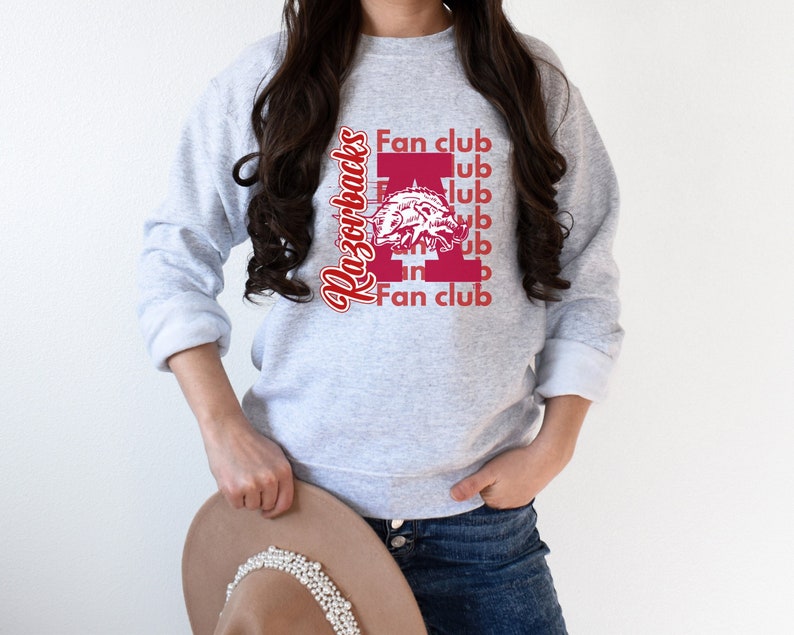 Razorbacks Fan Club Sweatshirt, Arkansas Razorbacks Sweatshirt, Arkansas Football Sweater