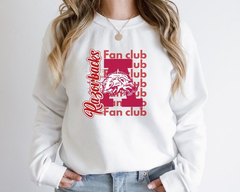 Razorbacks Fan Club Sweatshirt, Arkansas Razorbacks Sweatshirt, Arkansas Football Sweater - Image 2