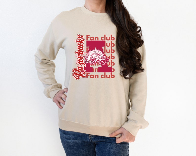 Razorbacks Fan Club Sweatshirt, Arkansas Razorbacks Sweatshirt, Arkansas Football Sweater - Image 3