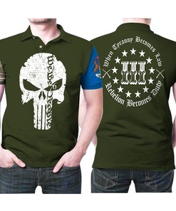 Rebel Against Tyranny with Flag Punisher Skull 3D All Over Print Polo Shirt for States Lovers and Athleisure Fans