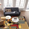 Rectangular Lattice Geometric Guitar Area Rugs - Machine Washable Breathable Durable Carpet with Floor Rugs