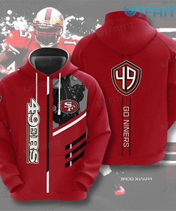 Red All Over Print Hoodie 3D Go Niners San Francisco 49ers Gift