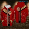 Red Brown All Over Print Zipper Hoodie 3D San Francisco 49ers Gift