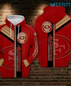 Red Brown All Over Print Zipper Hoodie 3D San Francisco 49ers Gift