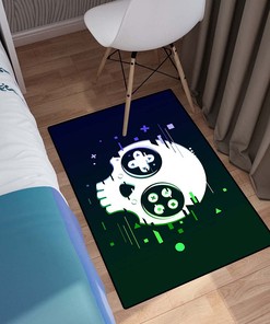 Red Controller Gamepad Style Area Rugs for Boys Bedroom Decor