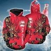 Red Elk Hunter Budweiser All Over Print Hoodie for Men - Gift for Beer Lovers