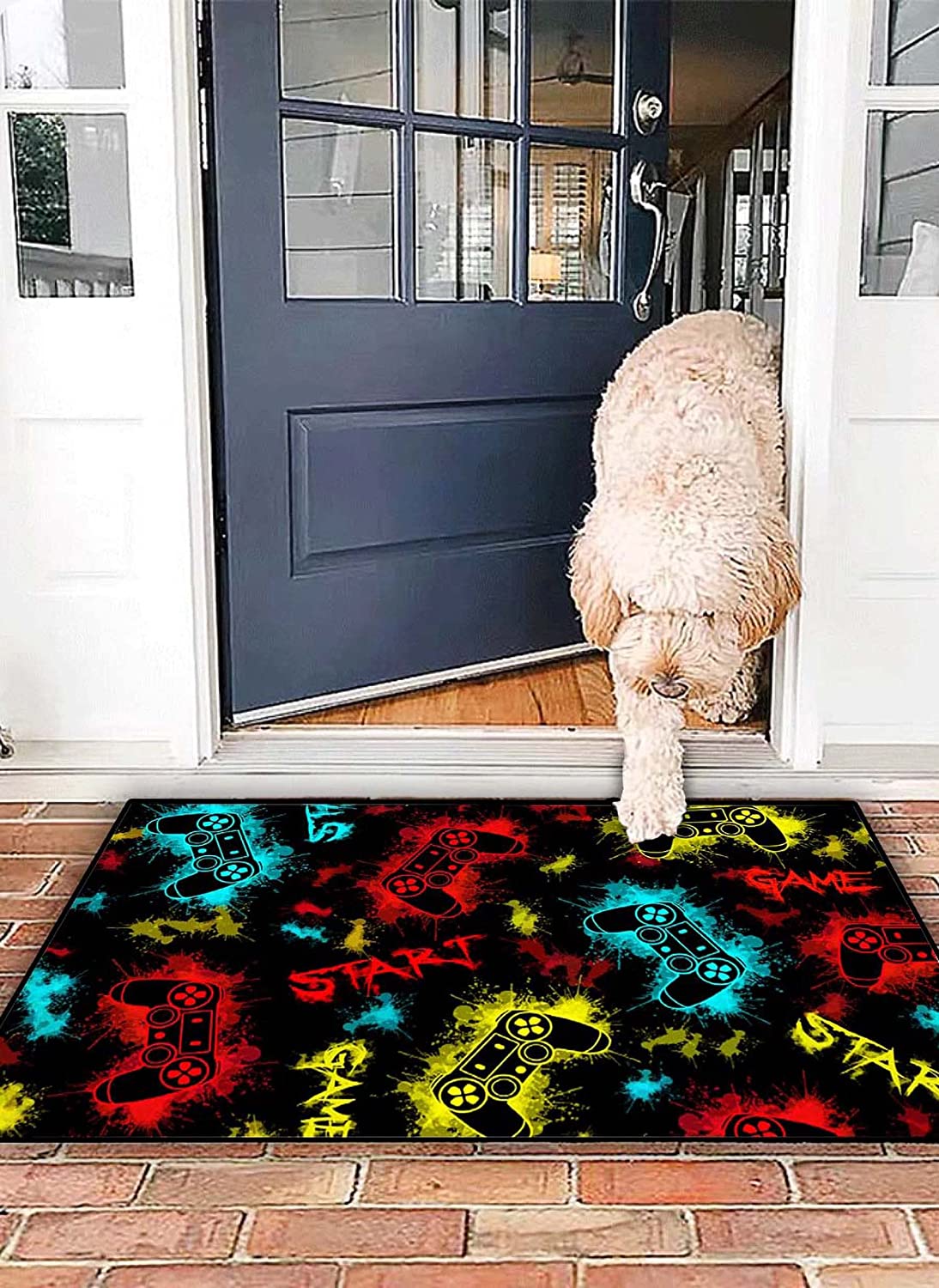 Red Gaming Carpets for Boys' Bedrooms with Gamer Area Rugs for Home Decor with Kids Game Room Rug - Image 3