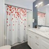 Red Hearts Valentine's Day Shower Curtain | Romantic Theme Cute Curtain | Idea for Valentines Day