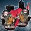 Red Hen Budweiser 3D Hoodie Printful - Gift for Beer Lovers