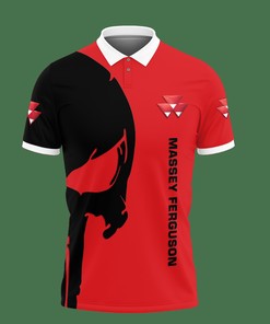Red Massey Ferguson Nct-Va Polo Shirt Ver 1 with 3D Print: Supreme Quality and Comfort