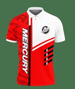 Red Mercury Marine BDA-HT Polo Shirt Ver 1: An Athletic Piece with 3D Print