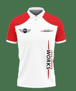 Red Mini Jcw Vth-Hl Polo Shirt Ver 1 with 3D Print: Trendy and Athletic