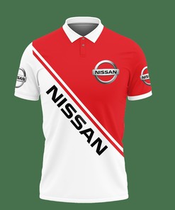 Red Nissan Ttt-Lt Polo Shirt Ver 1: Breathable and Athletic Style with Personalized 3D Print