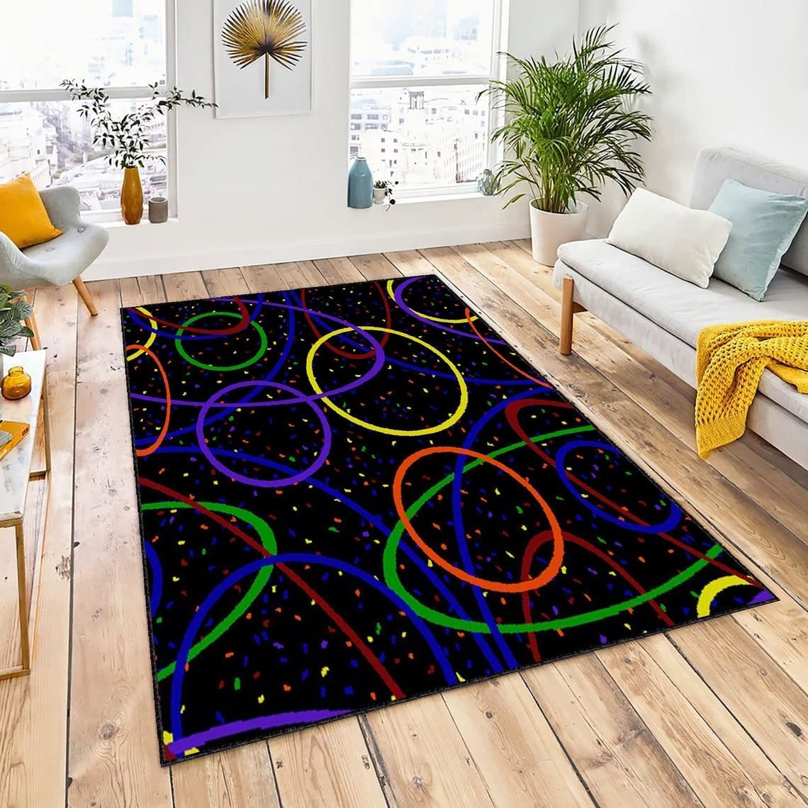 Red Personalized Gamer Gamepad Controller Rug for Boys Bedroom Decor, Non-Slip Living Room Mat with Year Design - Image 2