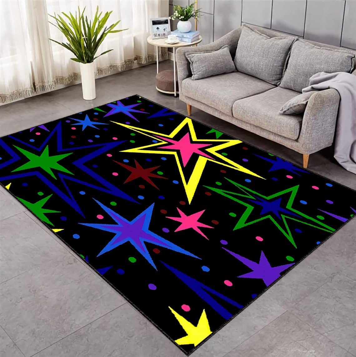 Red Personalized Gamer Gamepad Controller Rug for Boys Bedroom Decor, Non-Slip Living Room Mat with Year Design - Image 3