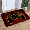 Red Polyester T-Shirt, Hoodie, and Sweatshirt Gaming Rugs for Teen Boys, Stylish Area Rug for Leisure and Bedroom Decorating