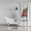 Red Truck Christmas Shower Curtain, Holiday Bathroom Decor with Unique Shower Curtain Ideas