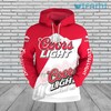 Red White Coors Light Hoodie 3D Beer Lovers Gift