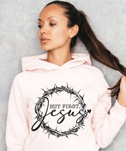 Religious T-Shirt with Focus On Jesus And Bible Quote Design