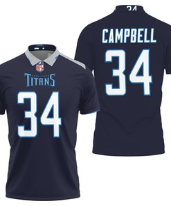 Relive Earl Campbell #34 Great Player's glory days with the Nfl American Football Team New Game Navy 2019 Polo Shirt