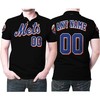 Relive Mets Glory with Any Name 00 Cooperstown Collection Black Jersey Polo Shirt in 3D