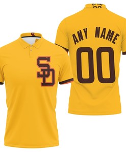 Relive San Diego Padres Golden Era with 1982 Cooperstown Collection Golden Jersey Inspired Polo Shirt