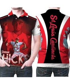 Relive the Legend of Jordan Hicks and The St. Louis Cardinals with Our Logo Polo Shirt