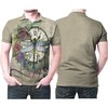 Remember Time's Fleeting Nature with Memorial Dragonfly Rose Clock Polo Shirt